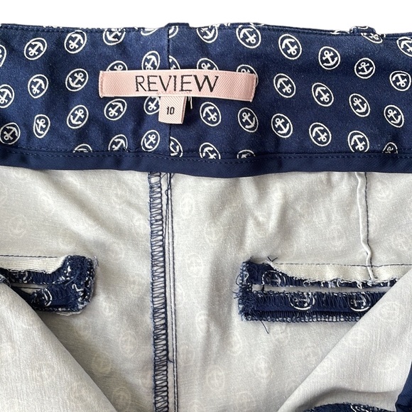 💙REVIEW Sz10 navy anchor capri 7/8 ankle length pants - Picture 8 of 9